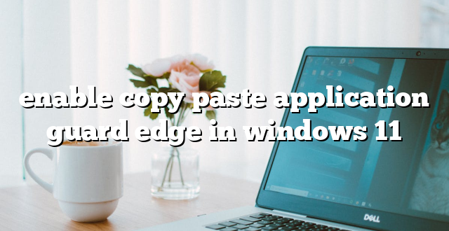 enable copy paste application guard edge in windows 11