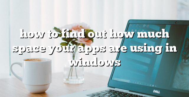 how to find out how much space your apps are using in windows