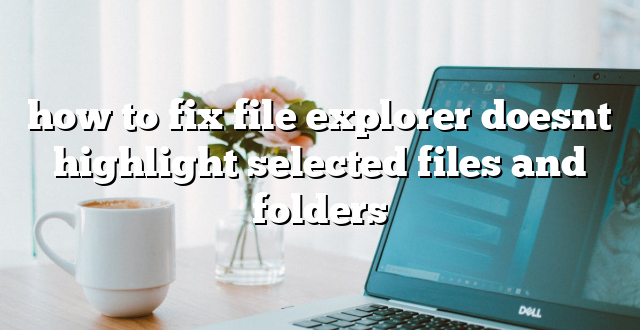 how to fix file explorer doesnt highlight selected files and folders