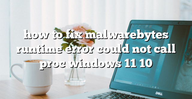 how to fix malwarebytes runtime error could not call proc windows 11 10