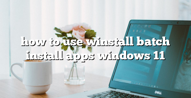 how to use winstall batch install apps windows 11