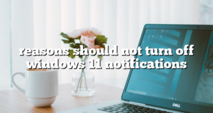 reasons should not turn off windows 11 notifications