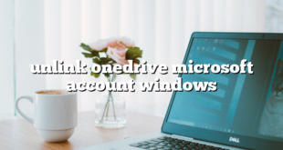 unlink onedrive microsoft account windows