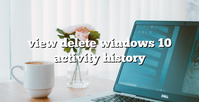 view delete windows 10 activity history