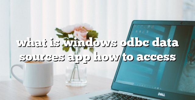 what is windows odbc data sources app how to access